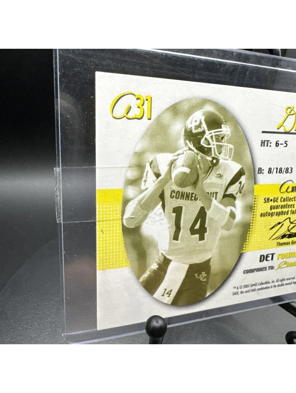 2005 Sage Dan Orlousky Autographed Card 958/999 A31